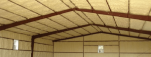 Warehouse with spray foam insulation