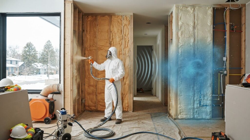 Insulating Interior Walls with Spray Foam: Acoustic, Thermal, and Health Guide