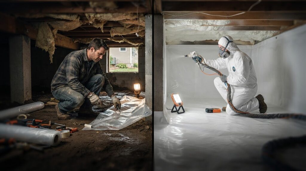 Crawl Space Encapsulation DIY vs. Professional: How to Choose